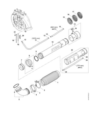 Bild von Faltenschlauch, Blasrohr SR 450