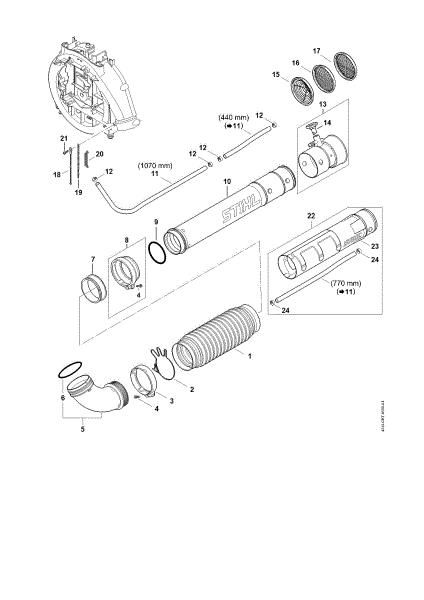 Bild von Faltenschlauch, Blasrohr SR 450