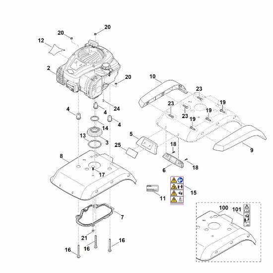 Bild von C - Abdeckung, Motor MH 445.0 R