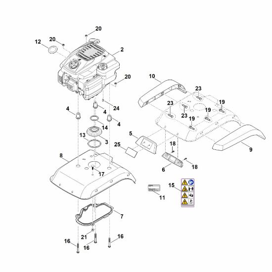 Bild von C - Abdeckung, Motor MH 445.1 R
