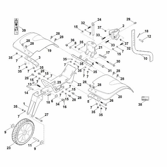 Bild von C - Abdeckung, Fahrwerk MH 600.0
