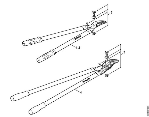 Scheren Astschere PB 10 Astschere Bypass der Marke Stihl