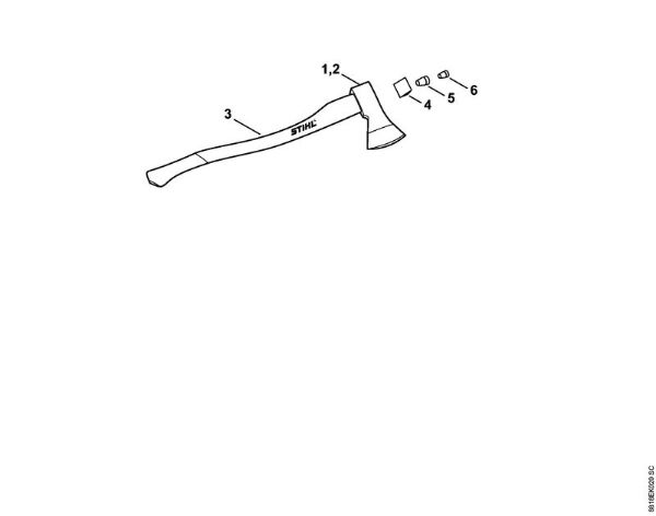 Spaltwerkzeuge Axt ILTIS-Canada 1000 g Axt ILTIS-Canada der Marke Stihl