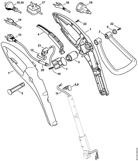 Elektro-Trimmer (FE, FSE) FSE 41 Griffgehäuse der Marke Stihl