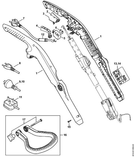 Elektro-Trimmer (FE, FSE) FSE 52 Griffgehäuse der Marke Stihl