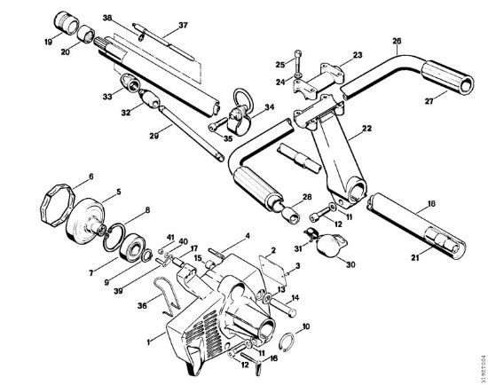 Freischneider FS 150 Kupplungsgehäuse, Schaft der Marke Stihl