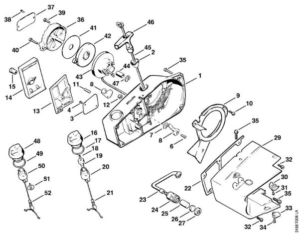 Freischneider FS 200 Anwerfvorrichtung der Marke Stihl