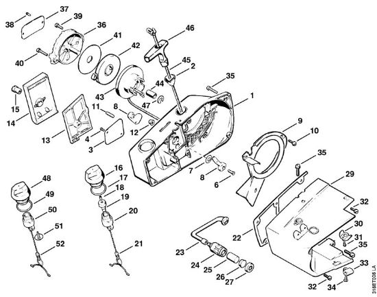 Freischneider FS 202 Anwerfvorrichtung der Marke Stihl