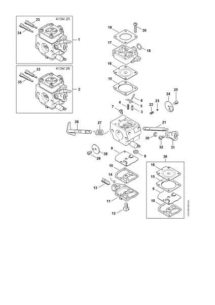 Bild von Vergaser 4134/25, 4134/26 FS 350