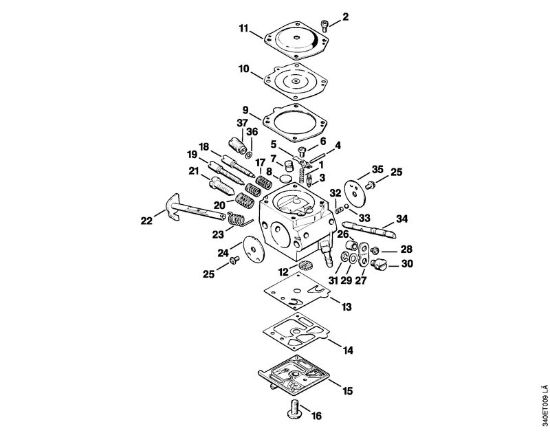 Freischneider FS 360 Vergaser HD-3B der Marke Stihl