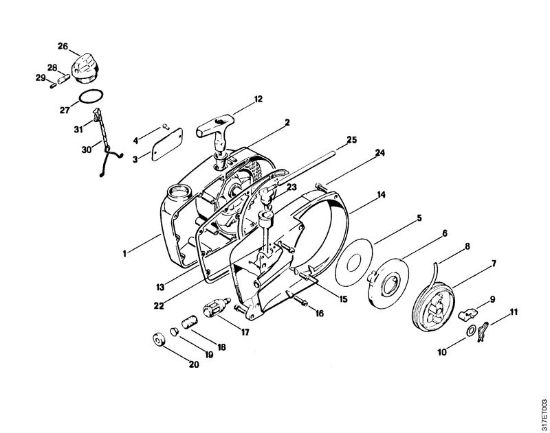 Freischneider FS 410 (4110) Anwerfvorrichtung der Marke Stihl