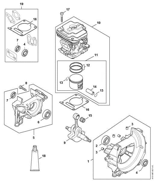 Bild von Kurbelgehäuse, Zylinder FS 411 C-EM