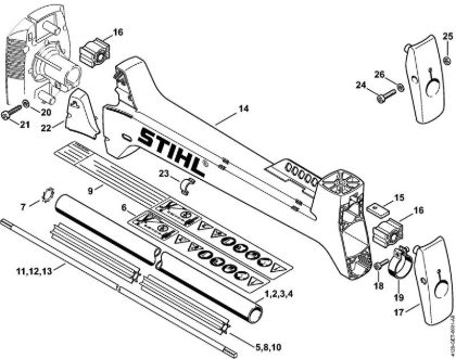 Freischneider FS 450-Z Schaft der Marke Stihl