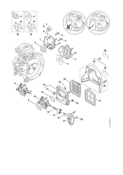 Bild von Zwischenflansch, Luftfilter FS 460 C-EM L