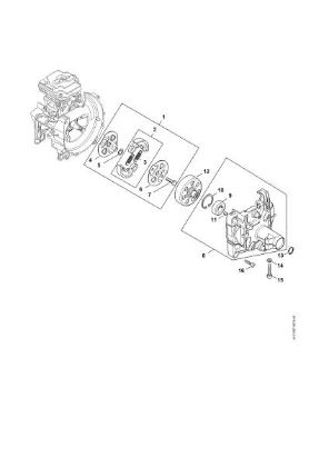 Bild von Kupplung, Kupplungsgehäuse FS 461 C-EM