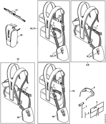 Freischneider FS 461 C-EM L Werkzeuge, Doppelschultergurt der Marke Stihl