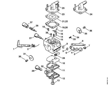 Freischneider FS 480-W Vergaser C1Q-S156, C1Q-S117 der Marke Stihl