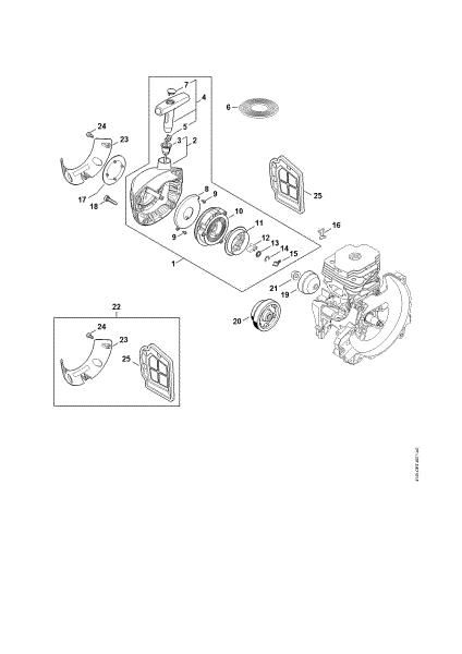 Bild von Anwerfvorrichtung FS 490 C-EM K