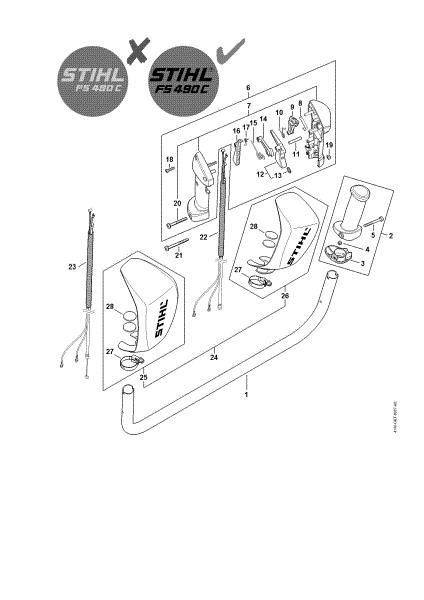 Bild von Griffrohr, Bedienungsgriff FS 490 C-EM K FS 490 C-EM K