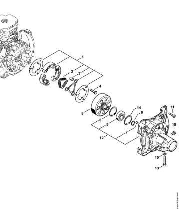 Freischneider FS 560 C-EM Kupplung, Kupplungsgehäuse der Marke Stihl