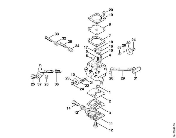 Motorsensen (FS) FS 106 Vergaser WT-45, WT-112 der Marke Stihl