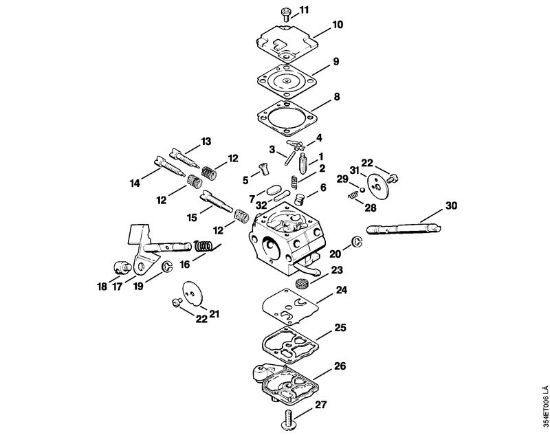 Motorsensen (FS) FS 108 Vergaser SK5, C1Q-SK5 der Marke Stihl