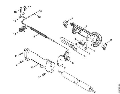 Motorsensen (FS) FS 120 R Bedienungsgriff (09.2003) der Marke Stihl