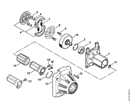 Motorsensen (FS) FS 120 R 2-MIX Kupplungsgehäuse der Marke Stihl