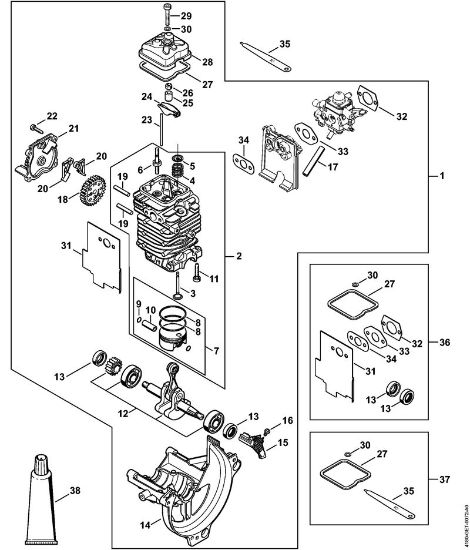 Motorsensen (FS) FS 131 R Triebwerk Ã˜ 43 mm der Marke Stihl