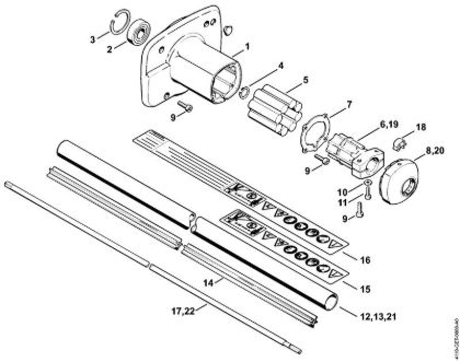 Motorsensen (FS) FS 160 Kupplungsgehäuse, Schaft der Marke Stihl