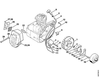 Motorsensen (FS) FS 160 Zündanlage, Kupplung der Marke Stihl