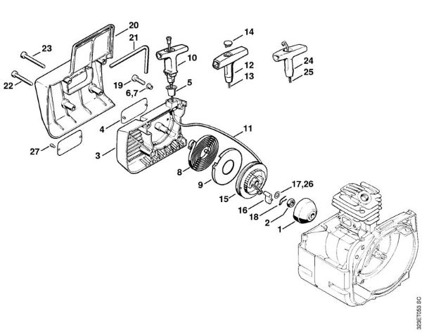 Motorsensen (FS) FS 180 Anwerfvorrichtung der Marke Stihl