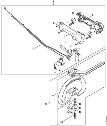 Motorsensen (FS) FS 235 R Handgriff der Marke Stihl