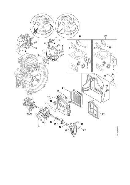 Bild von Zwischenflansch, Luftfilter FS 240 C-E