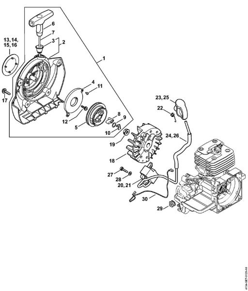 Motorsensen (FS) FS 250 R Anwerfvorrichtung, Zündanlage der Marke Stihl