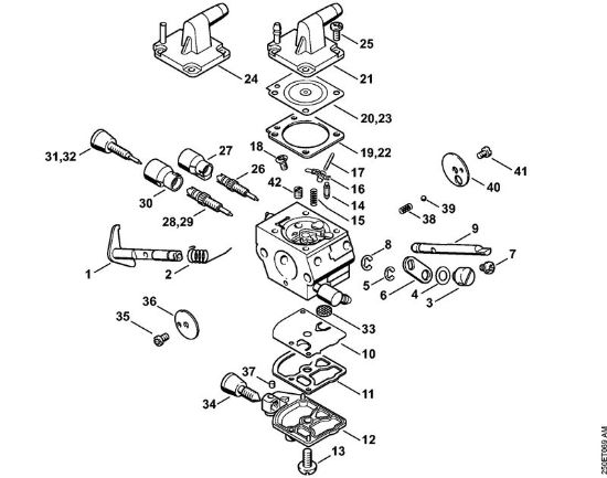Motorsensen (FS) FS 250 R Vergaser C1Q-S161, -S162, -S163, -S164, -S82, -S83, -S138, -S139 der Marke Stihl