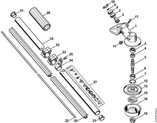 Motorsensen (FS) FS 25-4 Getriebe, Schaft der Marke Stihl