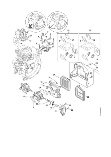 Bild von Zwischenflansch, Luftfilter FS 260