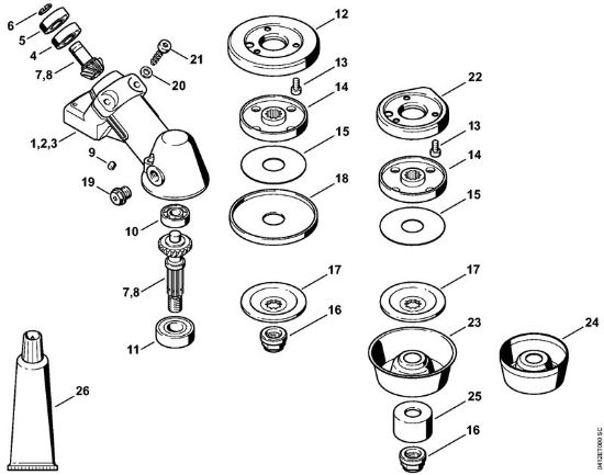 Motorsensen (FS) FS 280 K Getriebe der Marke Stihl