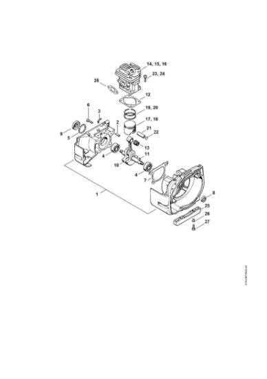 Bild von Kurbelgehäuse, Zylinder FS 280 K