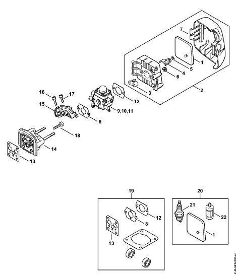 Motorsensen (FS) FS 38 2-MIX Luftfilter, Zwischenflansch 2-MIX der Marke Stihl