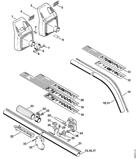 Motorsensen (FS) FS 40 - 4130 Schaft FS 40, FS 44 der Marke Stihl