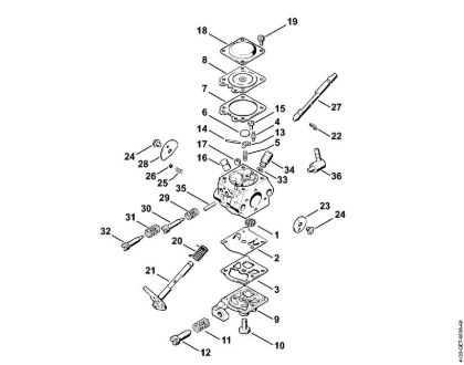 Motorsensen (FS) FS 44 Vergaser WT-160 der Marke Stihl