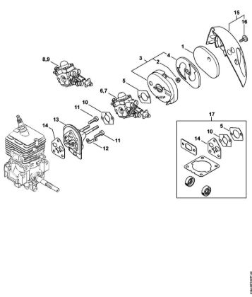 Motorsensen (FS) FS 50 (4144) Luftfilter, Zwischenflansch der Marke Stihl