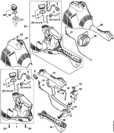 Motorsensen (FS) FS 50-L Motorgehäuse der Marke Stihl