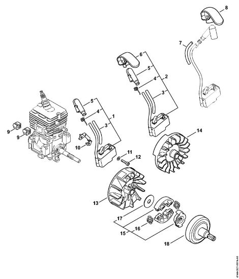 Motorsensen (FS) FS 50-L Zündanlage, Kupplung der Marke Stihl