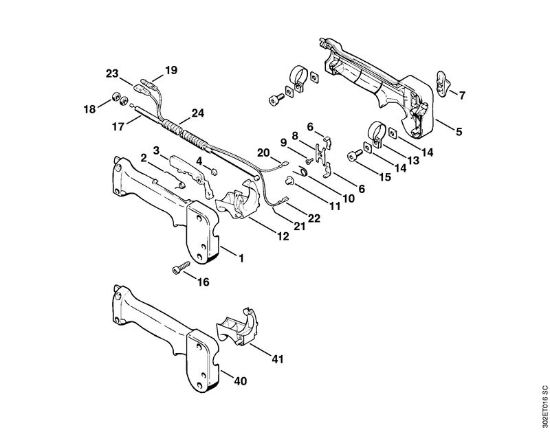 Motorsensen (FS) FS 52 Bedienungsgriff FS 52, FS 56 der Marke Stihl