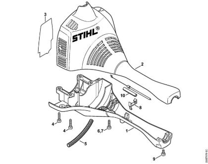 Motorsensen (FS) FS 55 Motorgehäuse (Zweihandgriff) der Marke Stihl