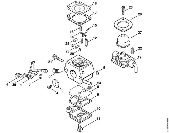 Motorsensen (FS) FS 55 R Vergaser C1Q-S44 der Marke Stihl
