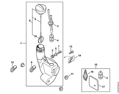 Motorsensen (FS) FS 55 R 2-MIX Kraftstofftank der Marke Stihl